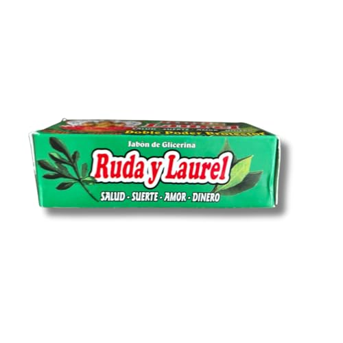 Rue Soap Bar infused with bayleaf, Jabon de ruda y laurel, for wealth, Good luck, love, money and happiness, Spiritual Bath bar soap
