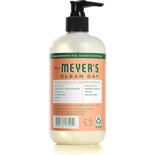 MRS. MEYER'S CLEAN DAY Hand Soap, Geranium, Made with Essential Oils, 12.5 oz- Pack of 2