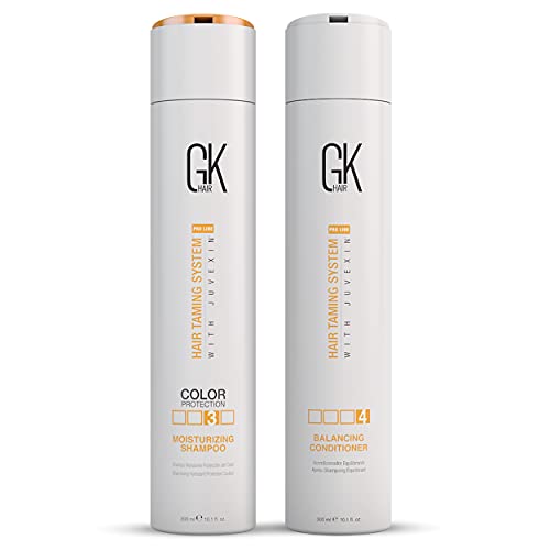 GK HAIR Balancing Conditioner and Moisturizing Shampoo (300ml) for Color Treated, Dry, Damaged, Curly, Frizzy, and Thinning Hair