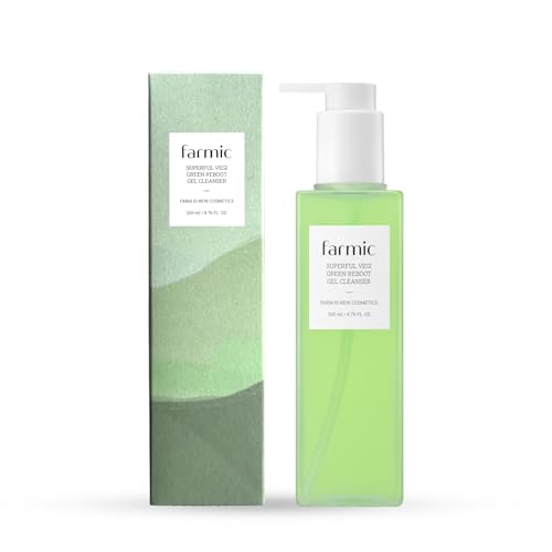 Vegi Green Reboot Gel Face Cleanser | Moisturizing & Hydrating Facial Cleanser | Gentle Daily Cleansing with Aloe & Rosemary to Soothe Refresh Skin (6.76fl.oz/200ml)