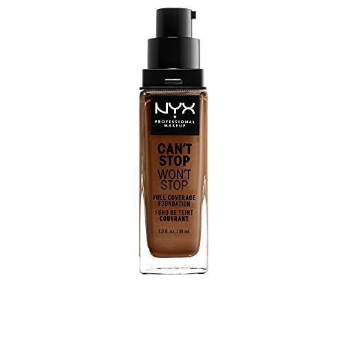 NYX PROFESSIONAL MAKEUP Can't Stop Won't Stop Foundation, 24h Full Coverage Matte Finish - Cappuccino