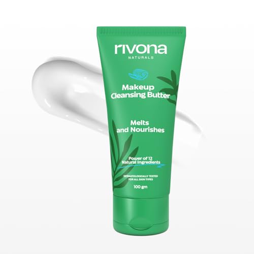 Natural Water Proof Eye and Face Makeup Remover with 12 Natural Indian herbs -Hydrating Facial Cleansing butter with Vitamin E and Shea butter for Waterproof Mascara, Lipstick, Eyeliner,(100G/3.4 OZ)