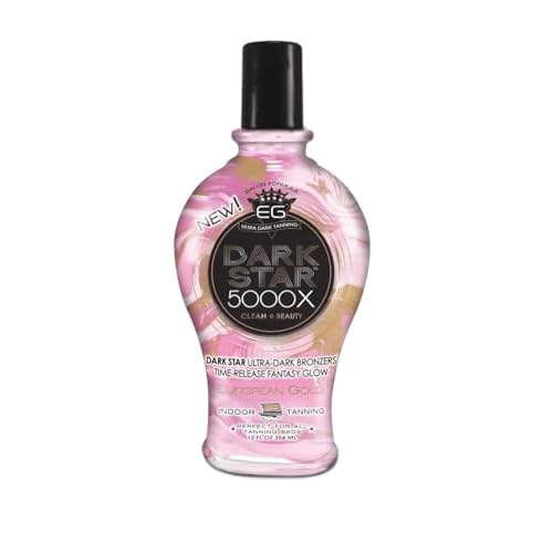 European Gold Dark Star 5000X Indoor Tanning Lotion for Tanning beds, 12 fl oz