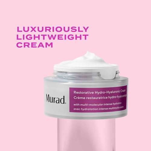 Murad Restorative Hydro-Hyaluronic Face Cream ? Moisture-Boosting Formula with Hyaluronic Acid, Coconut Extract, Botanical Oils & Shea Butter for Lasting Hydration, Plump, & Smooth Skin - 1.7 Fl Oz