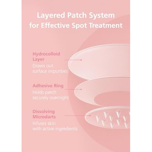 Easyderm Real Calming Patch Pimple Patches, Niacinamide, Hyaluronic Acid, EGF, K-Beauty Skincare | 10 Packs (60 Total) Micro Point length : 285¥ìm