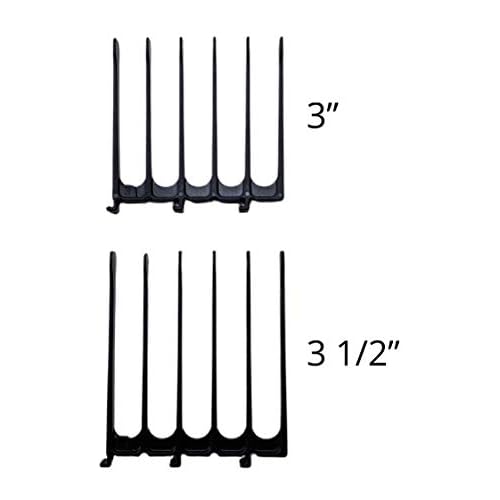 Scissor Clipper Over Comb - Barber Hair Cutting Tool with Jumbo Guide for DIY Home Haircuts (Black)