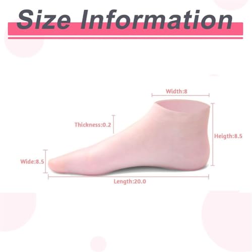 4 Pairs Silicone Moisturizing Socks Women Foot Care Silicone Pedicure Socks Men Anti Slip Spa Gel Socks for Dry Cracked Feet (Multi)