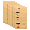 Pinkiou 6 PCS 3D Microblading Tattoo Practice Skin for Eyebrows Lips Permanent Cosmetic Makeup Training Fake Skin for Beginners and Experienced Tattoo Artists