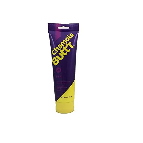 Chamois Butt'r Original Anti-Chafe Cream, 8 oz Tube & Her' Anti-Chafe Cream, 8 Ounce Tube