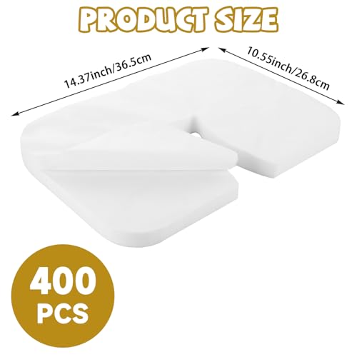 400 Count Disposable Face Cradle Covers, Medical-Grade Non-Woven SPA Face Rest Covers Non-Sticking Massage Headrest Covers for Massage Tables & Chairs(14.17 x 10.6 inches/ 36 x 27 cm)