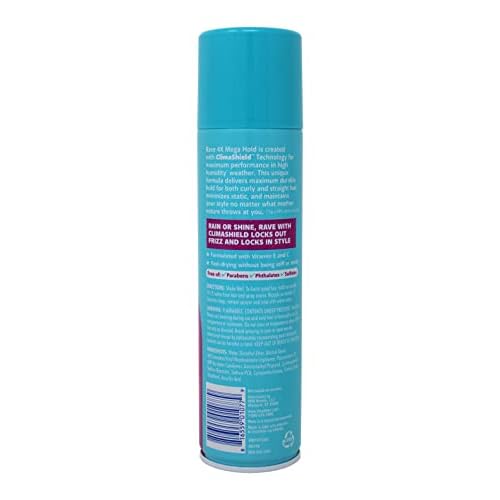 Rave Hairspray 4X Mega Unscented 11oz - Pack of 8