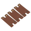 3 Pack Razor Cover Protective Sheath - Double Edge Leather Safety Razor Protective Sheath Travel Cover, Apply to Shaver Razor (3.3 x 1.8 Inch, Brown)