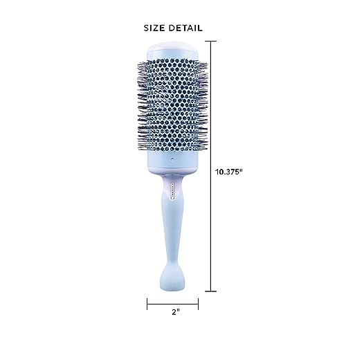 Cricket Friction Free 2¡± Thermal Brush ? Seamless Ceramic Barrel for Blowout and Curling, Ion-Infused Tourmaline Bristles, Anti-Static Styling, Non-Slip Grip, Professional for All Hair Types