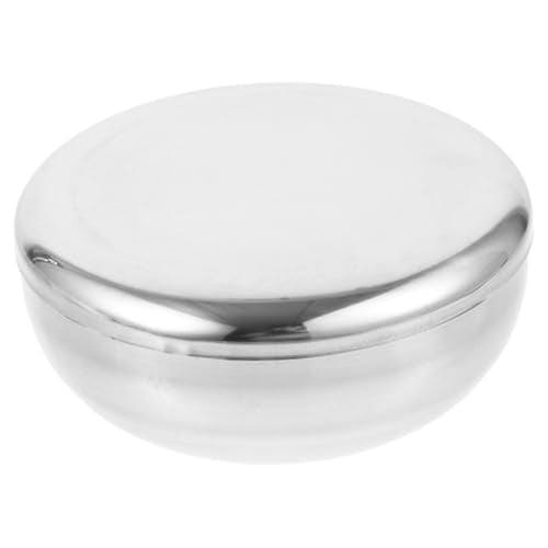 Stainless Steel Shaving Bowl Lid Men's Shave Soap Cup Sturdy Foam Mug for Easy Lathering for Home or Travel