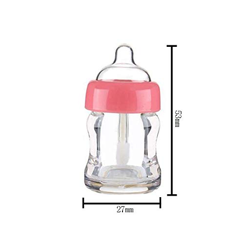 6 Pieces Empty Lip Gloss Tubes Reusable Lip Gloss Containers Milk Bottle Shaped Lips Gloss Tube 7 ml Empty Refillable Lips Gloss Bottles DIY Cosmetics Lipstick Containers, Pink