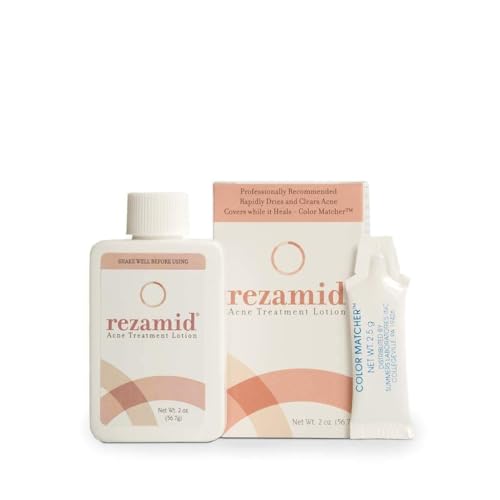 Acne Spot Treatment Lotion For Pimples - Skin Clearing Blemish Concealer For Oily Skin With 5% Sulfur & 2% Resorcinol - Sensitive Skin Makeup - Skin Tone Matching Foundation - 2oz