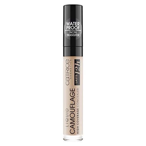 Catrice Liquid Camouflage High Coverage Concealer, Concealer Pen, Lasts 12 Hours, No.020 Light Beige, Nude for Combination Skin, for Blemished Skin, Long Lasting, Vegan, Oil-Free, Waterproof (5ml)
