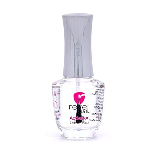 Revel Nail Dip Powder Liquid Set, Base Coat, Activator, Finish Gel & Gel Thinner, 0.5oz, Made in USA