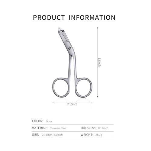 2pcs Stainless Steel Eyebrow Tweezers for Women Handle Shaped Angled Tweezers Flat Tip Hair Plucker for Eyebrow Trimming and Shaping, Face Hair Tools for Women