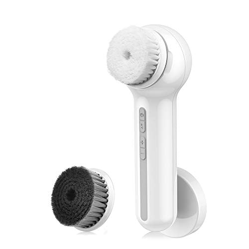 Face Scrubber Exfoliator, TOUCHBeauty Upgraded Rechargeable Electric Facial Cleansing Brushes with 3 Brush Heads,360¡Æ Spin Rotation for Exfoliating, Massaging and Deep Cleansing, Waterproof