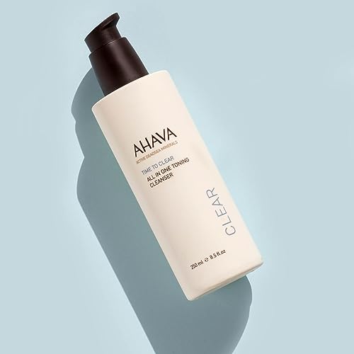 AHAVA All-In-One Toning Cleanser - Skin-Friendly, Soft, Water-Based Formula Gently Removes Dirt, Impurities & Makeup Including Eyes, Rebalances pH, Made with Our Signature Blend Osmoter, 8.5 Fl.Oz