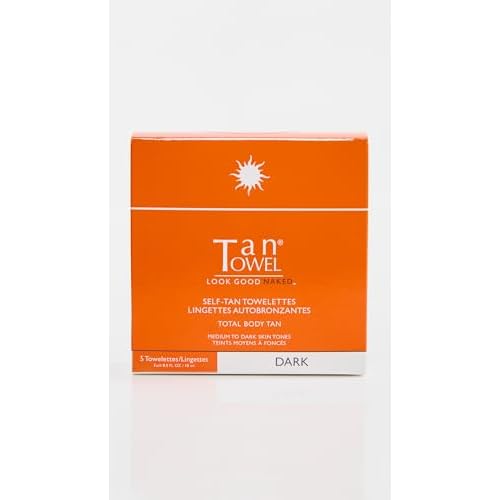 TanTowel Women's Full Body Tan Towelettes - 5 Pack, Dark, 0.5 Fl Oz (Pack of 5)