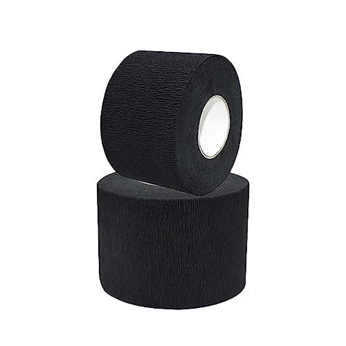 2 Rolls Black Neck Paper Strips Barber Neck Band Hair Wrap Paper Styling Strips Hair Cutting Supplies for Salon Barber Shop