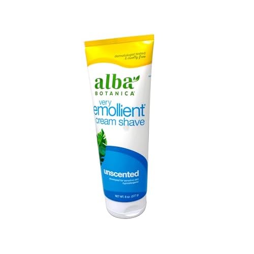 Alba Botanica Very Emollient Cream Shave, Unscented, 8 Oz