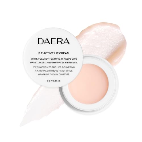 Daera B.E Active Lip Cream 6g, Hydrating, Moisturizing and Plumping Korean Overnight Sleeping Mask for Dry Lips, Glossy Finish, Natural Ingredients, Non-Irritating, Gentle for Sensitive Skin