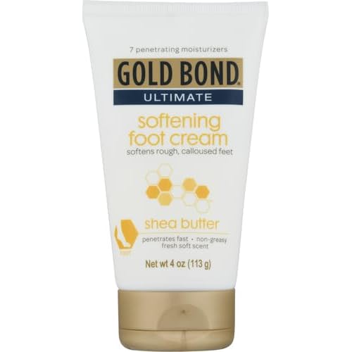 Gold Bond Softening Foot Cream, 4 oz., Foot Lotion with Shea Butter to Soften Rough & Dry Feet