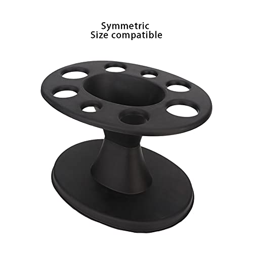 Ejoyous Hair Brush Holder, Plastic Round Comb Hair Accessory Organizer Display Rack Hair Styling Brush Stand Shelf Accessories for Salon Home (Black) (Black)