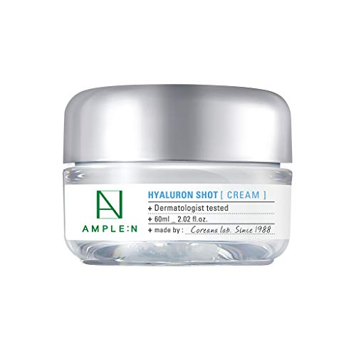 COR?ANA [AMPLE:N Hyaluron Shot Cream 2.02 fl. oz. (60ml) - Xylitol Complex and Ceramide Contained Moisturizing & Rich Nourishing Cream, Smooth Skin Texture