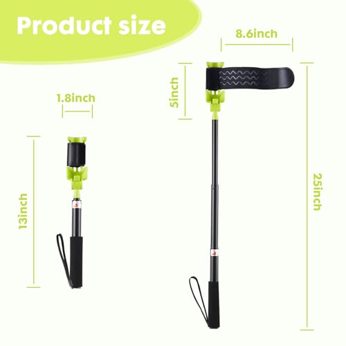 Back Shaver Extension Handle£¬Razor Extension Handle for Men,Long Handled Razor for Legs and Body,Adjustable Angle Back Trimmer with Telescopic 13-25 Inch Handle, Ideal for Elderly and Self-Care
