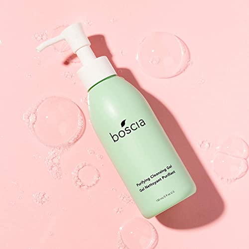boscia Purifying Cleansing Gel - Vegan, Cruelty-Free, Natural and Clean Skincare | Daily Natural Purifying Deep Cleansing Gel Face Cleanser, 5 fl oz