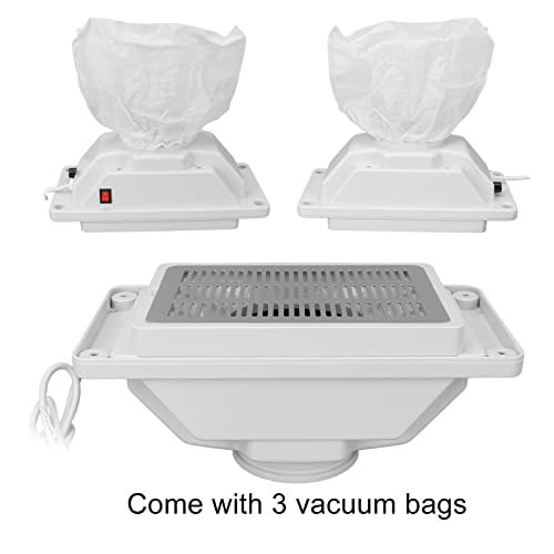 Sonew Nail Dust Collector Machine, Electric Powerful Nail Dust Suction Cleaner Extractor for Acrylic Gel Nail Polishing, Low Noise(US)