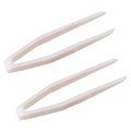 50 Pcs Mini Plastic Tweezers Contact Lens Clip Beauty Tweezers Makeup Tool Hair Removal for Double Eyelid Stickers Hand Tools£¨White£©