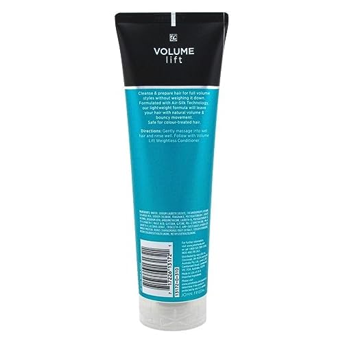 John Frieda Volume Lift Weightless Shampoo, Lightweight Volumizing Shampoo with Air-Silk Technology for Fine or Flat Hair, Adds Natural Fullness, Safe for Color-Treated Hair, 8.45 Oz (Pack of 2)