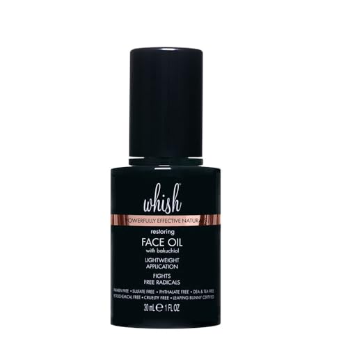 Whish Face Oil with Bakuchiol - Body & Face Moisturizer for Women & Men - Natural Retinol Alternative - Skin Care & After Shower Body Oil - For All Skin Types - 1 oz