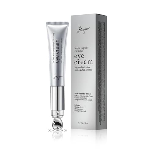 Multi-Peptide & Retinol Eye Cream,Electric Massage Eye Cream With Caffeine,Niacinamide,Vitamin C & for Dark Circles, Puffiness Puffy Bags & Wrinkles £¬Anti-Aging Eye Cream for Fine Lines, 0.7 fl.oz
