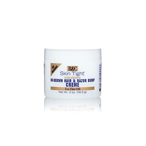 B&C Skin Tight In-Grown Hair and Razor Bump Creme - Extra Strength - Repair - Heal - Soothe - 2 Ounces