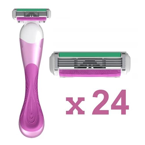 ShaveMOB 4-Blade Women's Razor Kit (Flex Head Handle + 24 Refills) - The Purist Shaving Kit