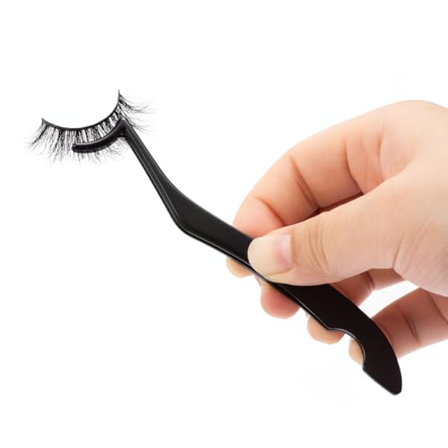 Lash Cluster Tweezer Kit, 4 PCS Eyelash Applicator Tweezers, Lash Applicator Tools for Cluster Lashes, Mistake-Proof Lash Placement Tweezers for Professional and DIY Use