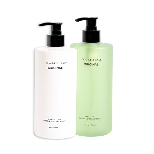 Claire Burke Original Soap and Hand Lotion Set, 16 oz, Pack of 2