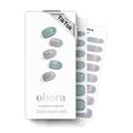 ohora Semi Cured Gel Nail Strips (N Milky Swirl) - Works with Any Lamps, Salon-Quality, Long Lasting, Easy to Apply & Remove - Includes 2 Prep Pads, Nail File & Wooden Stick