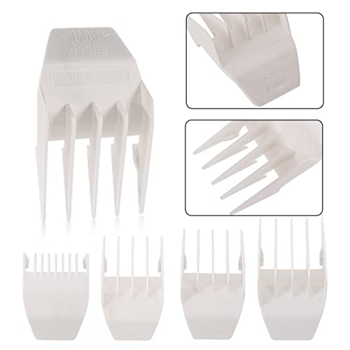 Professional Peanut Clipper Guards for Wahl Peanut ? From 1/8 Inch to 1/2 Inch, Fits for Wahl Peanut, White-4PCS
