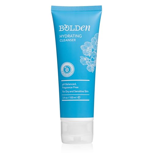 BOLDEN Hydrating Cleanser | Moisturizing Daily Face Wash for Dry, Sensitive Skin | Non-Stripping & Fragrance Free | 3.4 fl oz