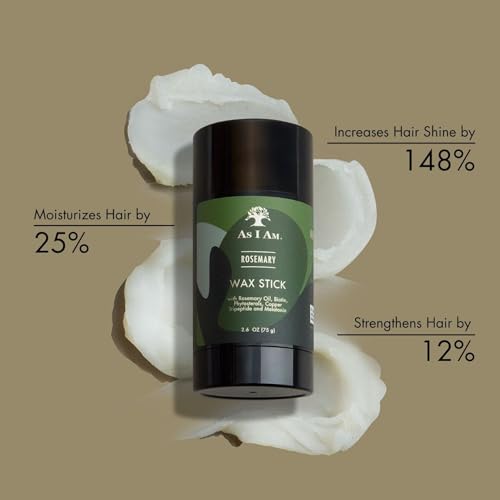 As I Am Rosemary Hair Wax Stick - 2.6 Oz - with Biotin & Saw Palmetto