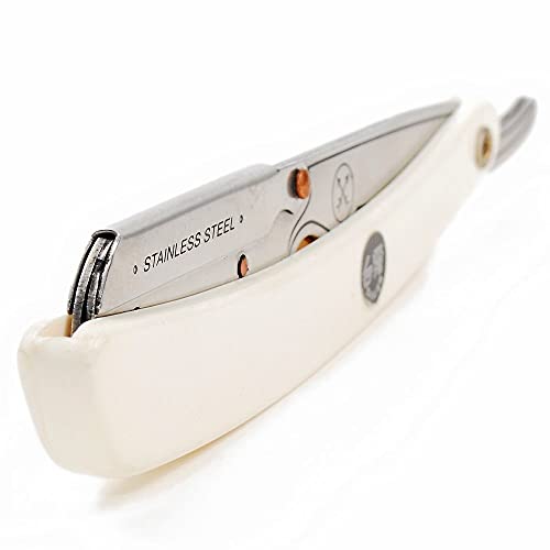 Parker SRW Professional Stainless Steel Barber Razor with 100 Premium Blades ? Replaceable Blade Straight Razor for Precision Grooming, Men¡¯s Shaving & Barbershop Use | Iconic Brand