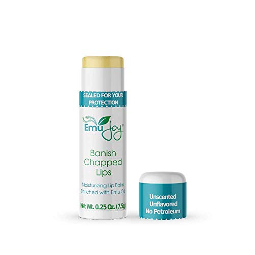 Emu Joy - Natural and Organic Emu Oil Lip Balm Hydrating, Pocket-Size Unflavored & Unscented Lip Balm with Emu Oil - Best for Severely Chapped Lips