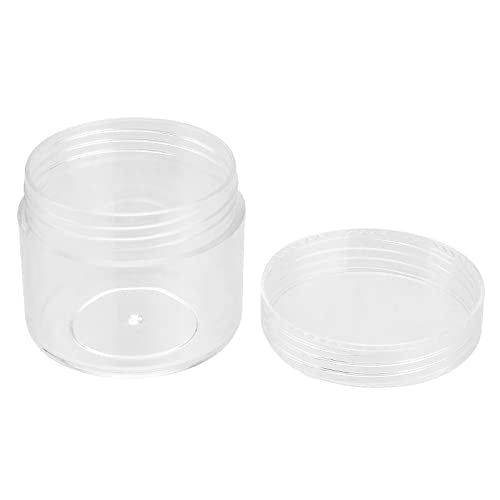 150 Pieces Clear Plastic Sample Containers, 20g Empty Sample Round Cosmetic Jars, Travel Size Cream Cosmetic Container With Lid for Lotions, Creams, Make up